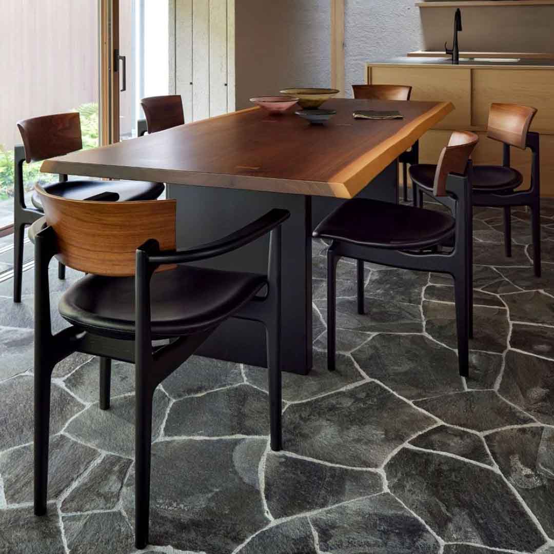 シックアームチェア ウォールナットWP/オークBP