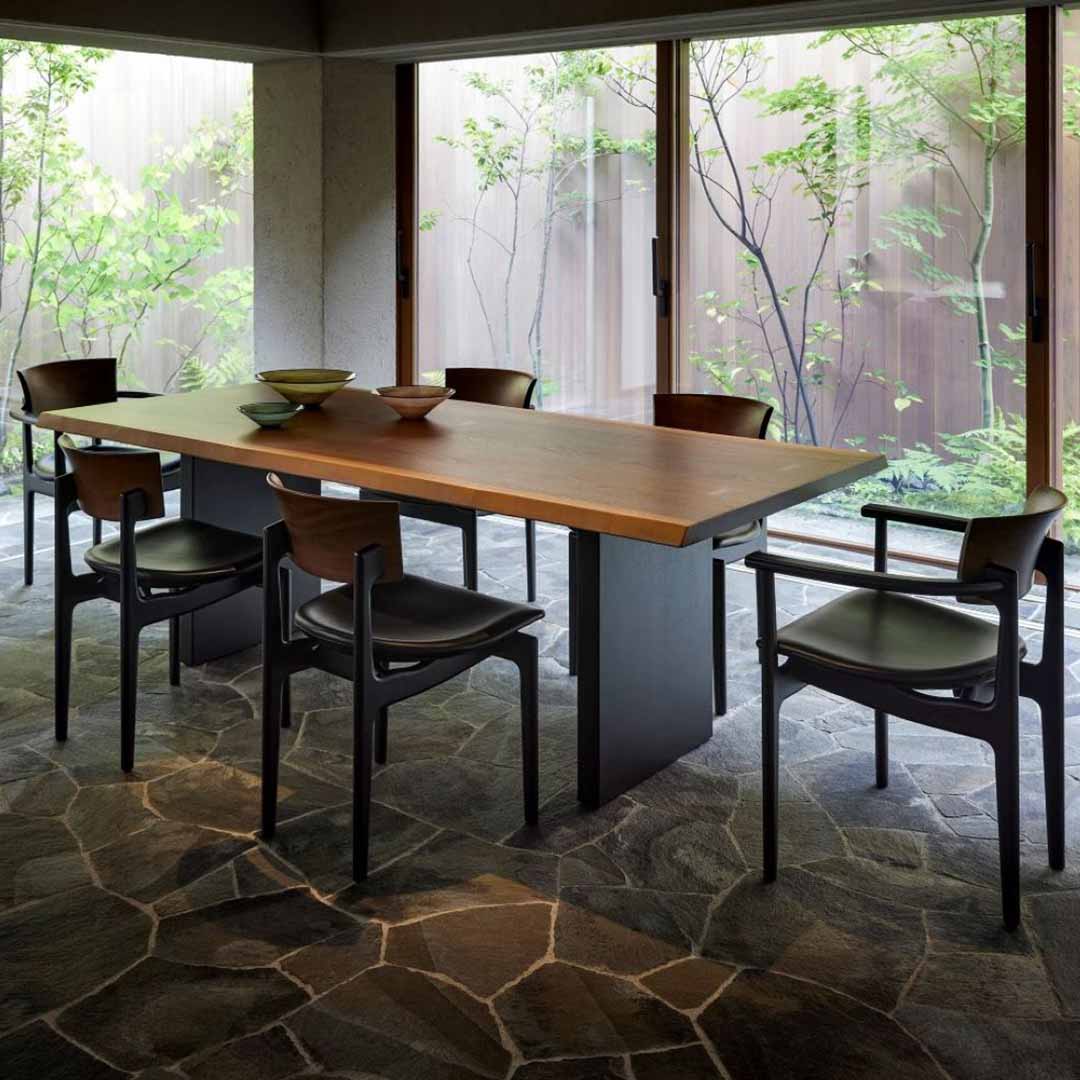 シックサイドチェア ウォールナットWP/オークBP