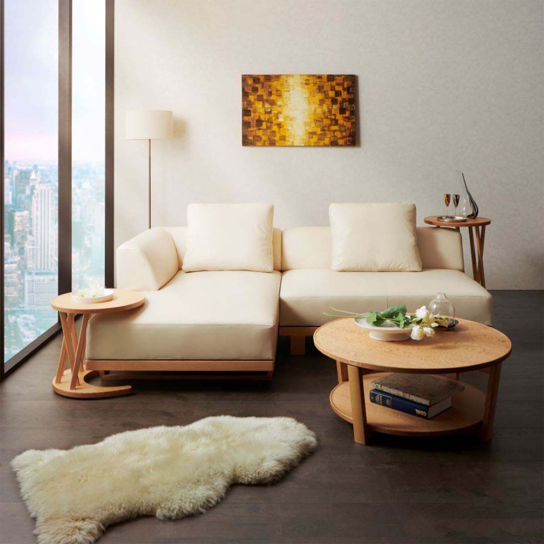 モードサイドローテーブル オークNP