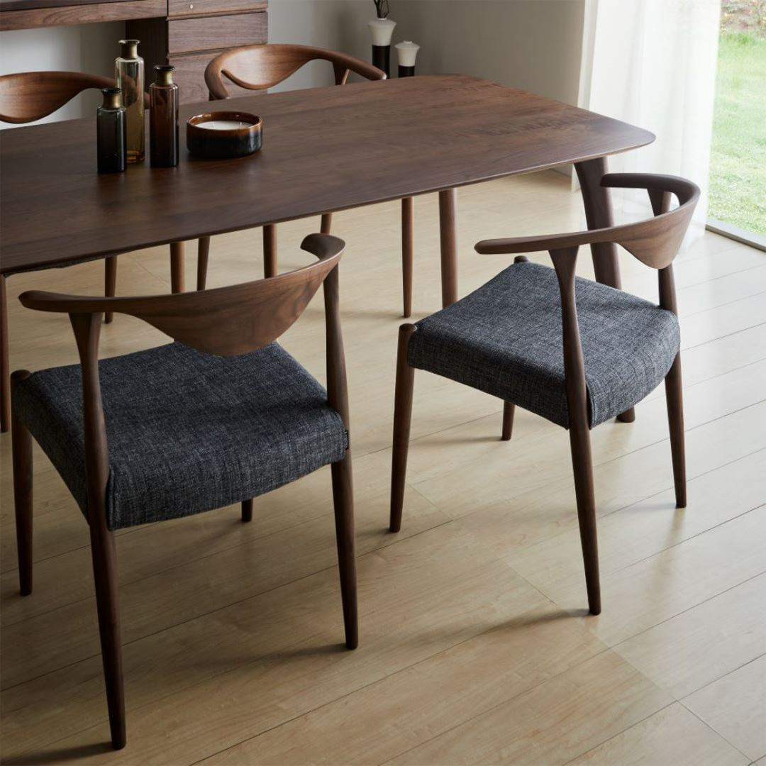 リットチェア(脚カラー:ウォールナットWP) バルー18 グレー