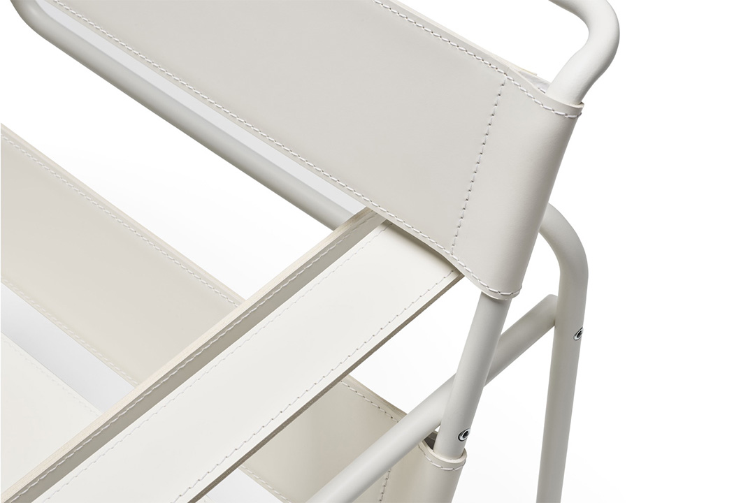 WASSILY LOUNGE CHAIR MATTE FRAME(脚カラー:ホワイト・ウルトラマット) カウハイドホワイトベージュ