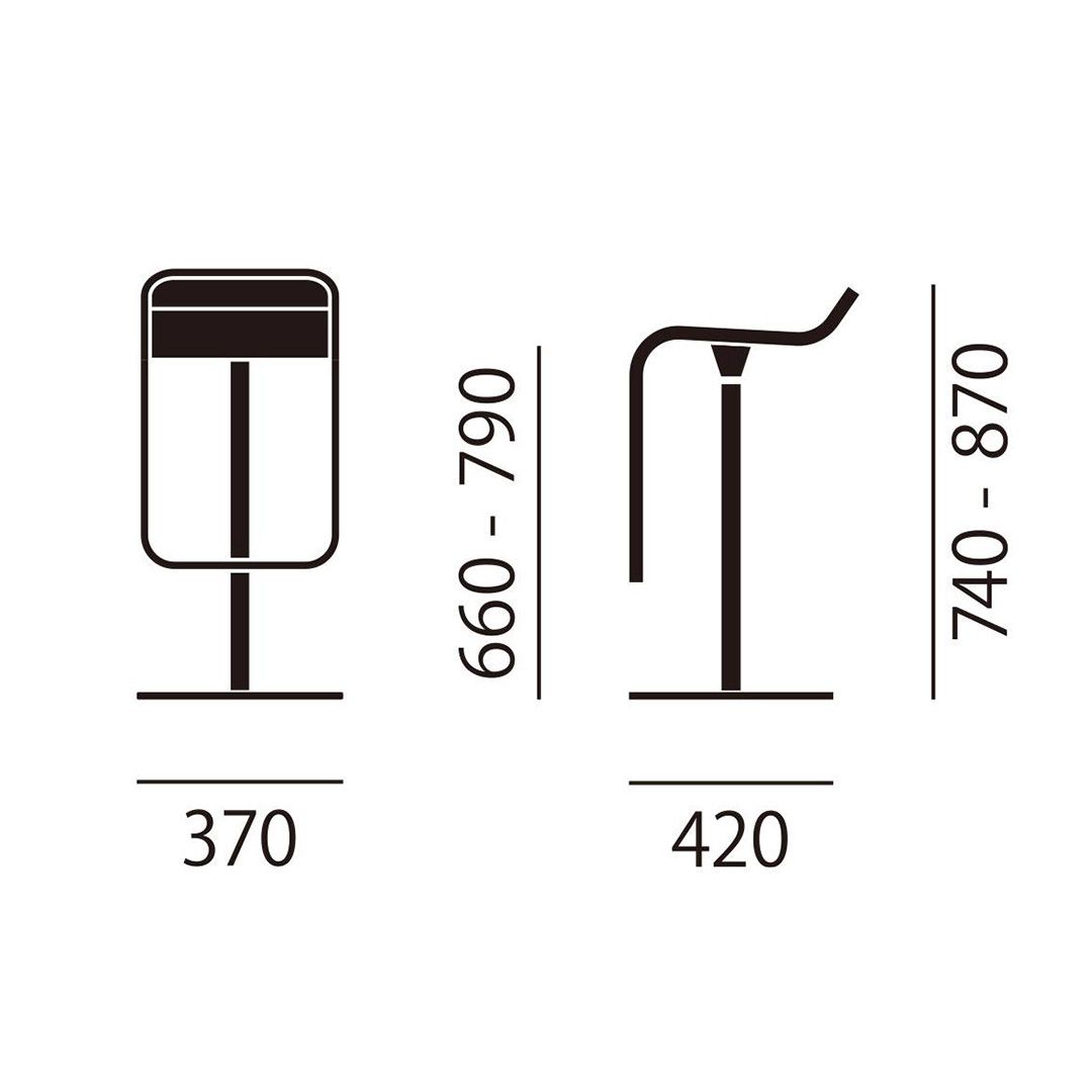 LEM H660-790 スツール（脚カラー：オリバ） オリバ