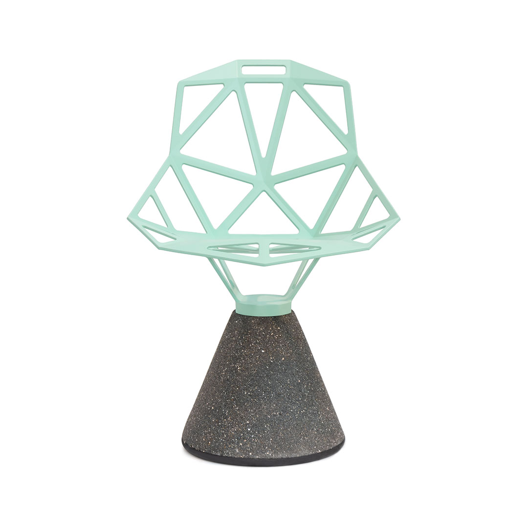 Chair_One Concrete 固定式(脚カラー:ナチュラル) ブラック