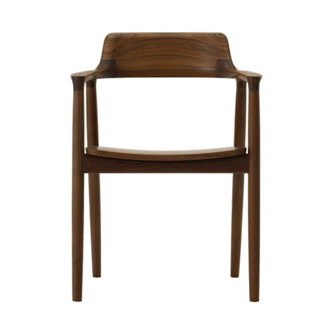 HIROSHIMAアームチェア ウォルナット（板座） C-0ナチュラルクリア