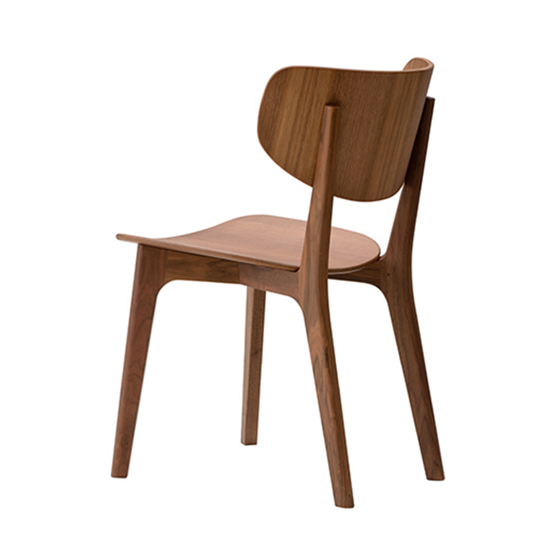Roundishチェア ウォルナット（板座） C-0ナチュラルクリア