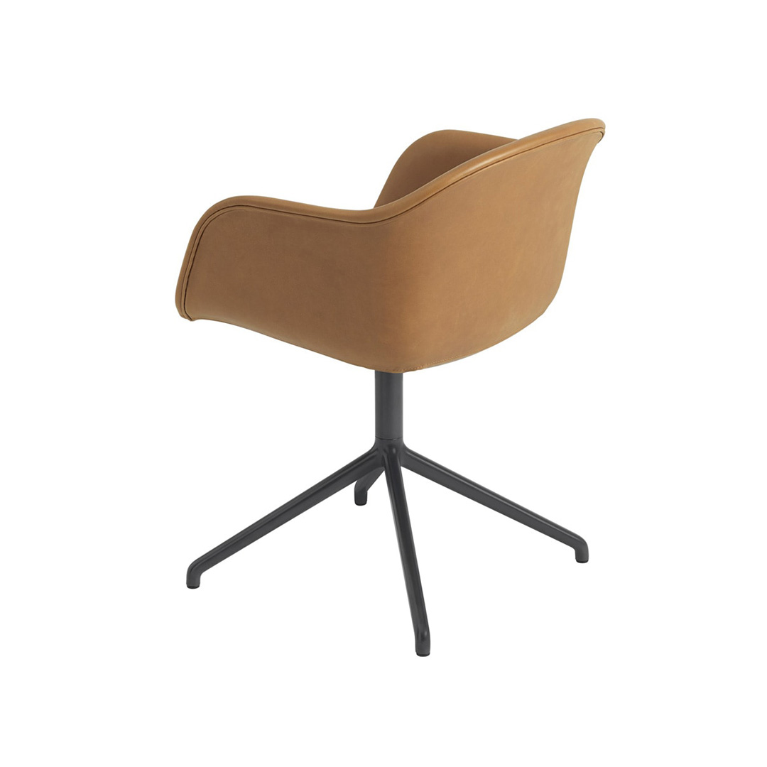 FIBER ARMCHAIR / SWIVEL BASE W.O. RETURN leather