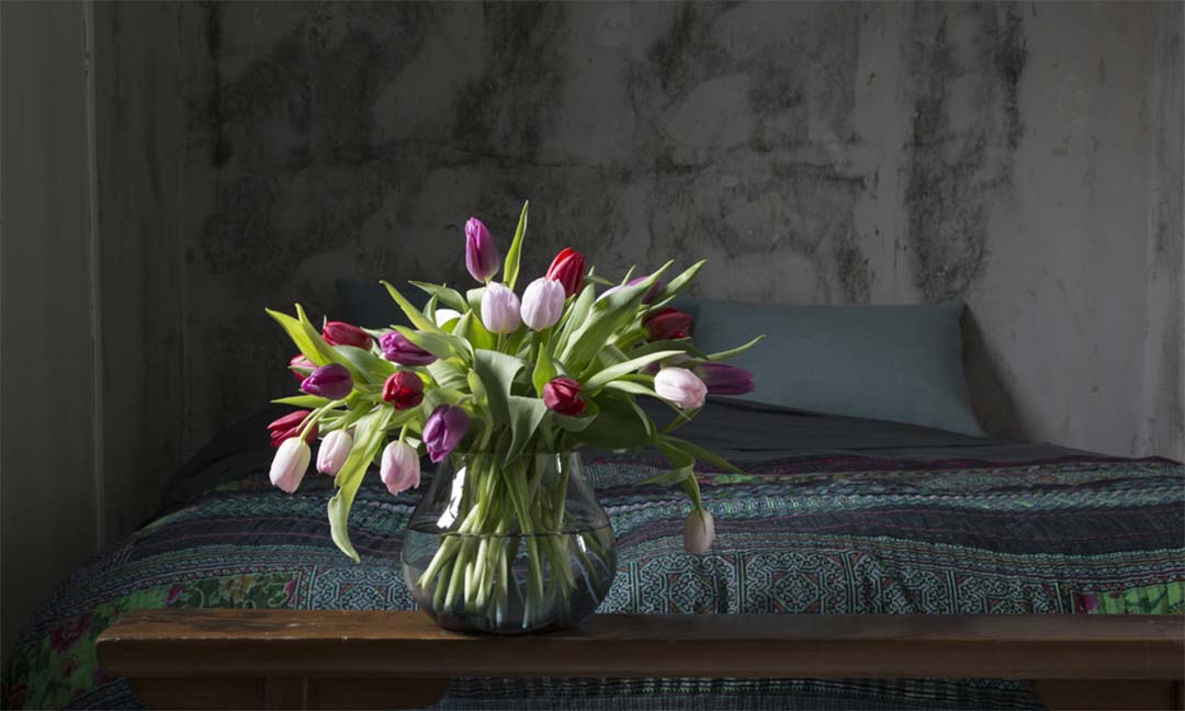 Flower vase No.23 Smoked grey