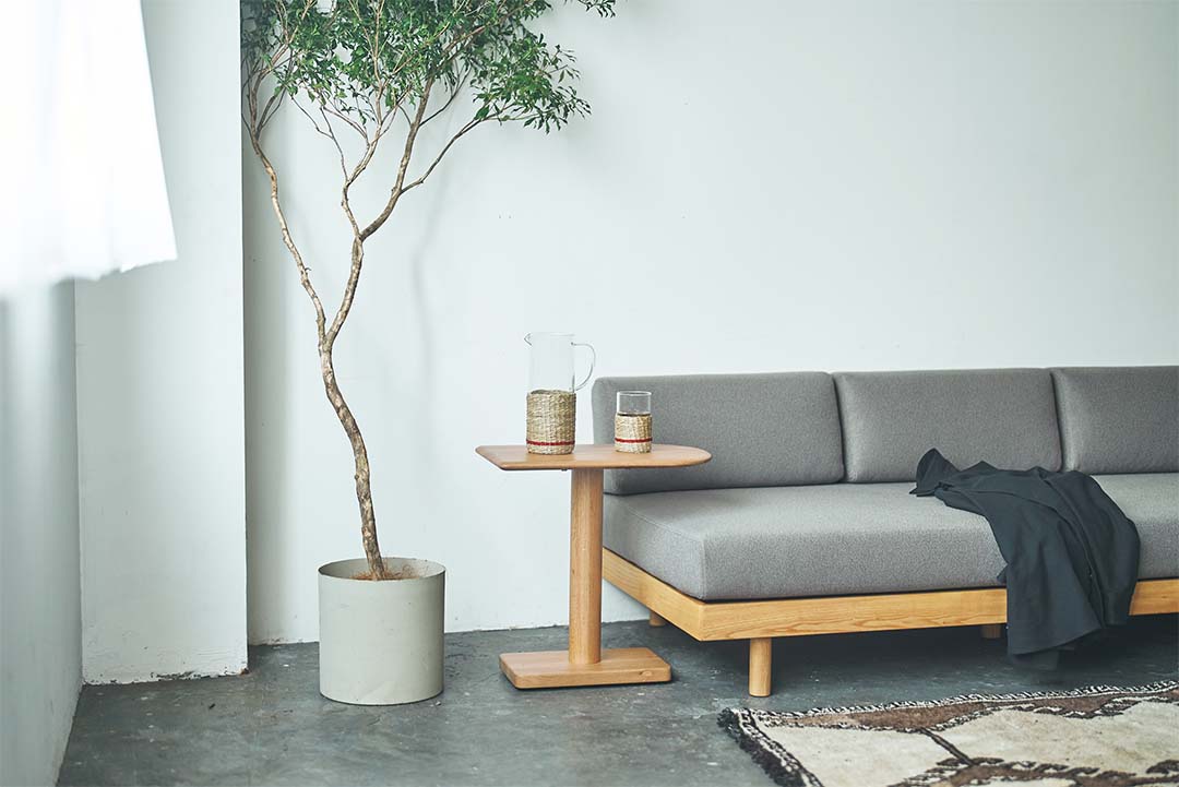 U Side Table Ssize ナチュラル