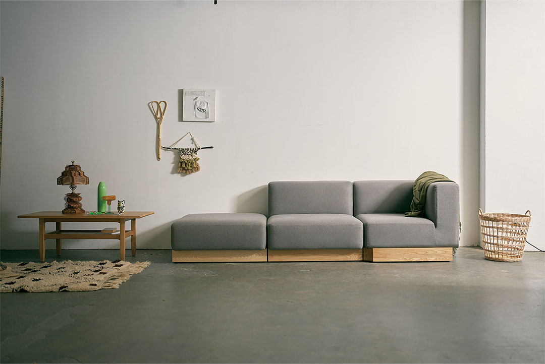 way.unit sofa ottoman ダークブルー