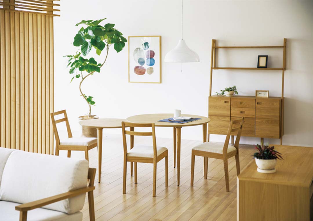 バルーン ダイニングテーブル ホワイトオーク