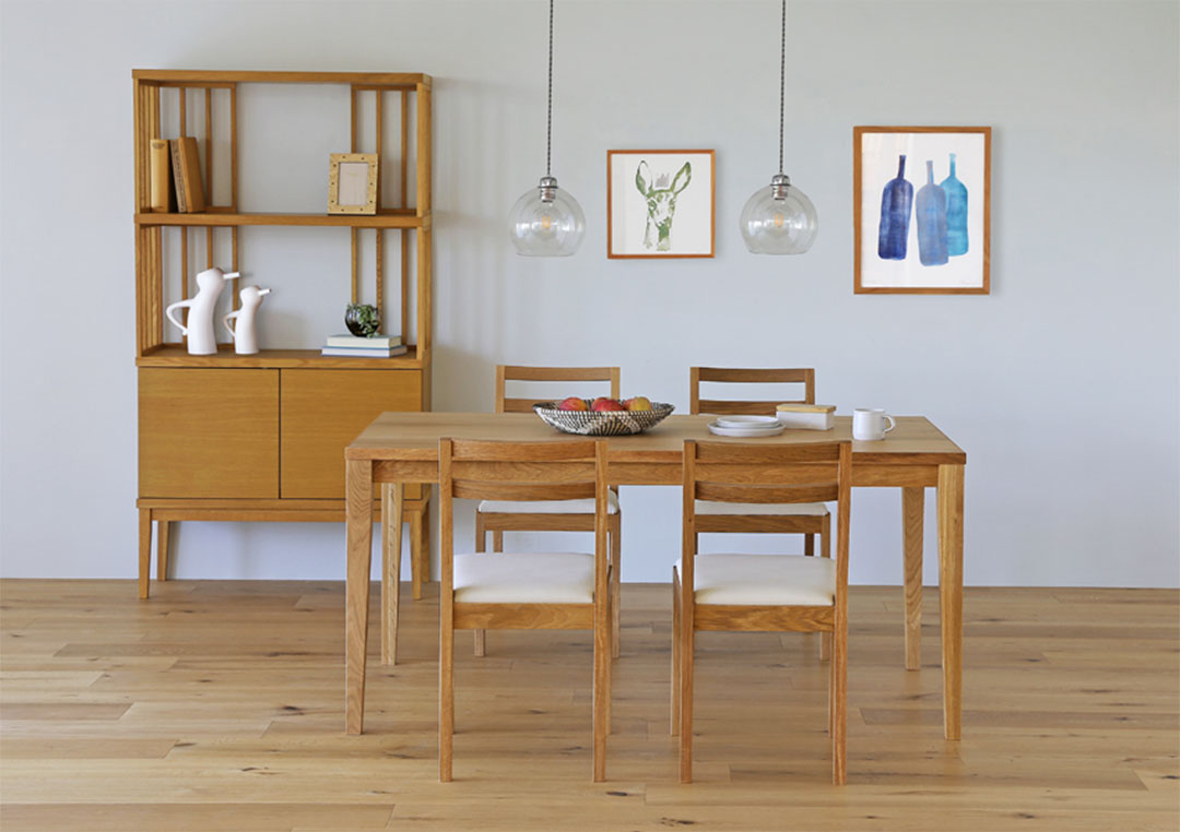 コモン W150ダイニングテーブル ホワイトオーク