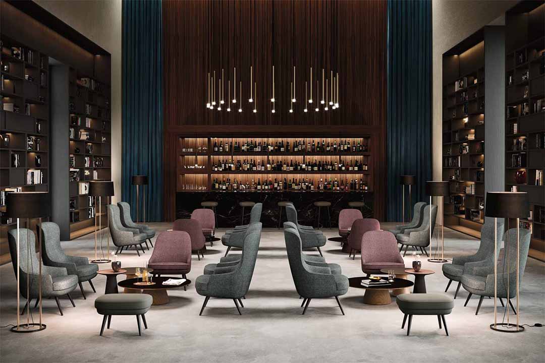 FOSTER 620 テーブル(脚カラー:バーンオーク) マットブラック