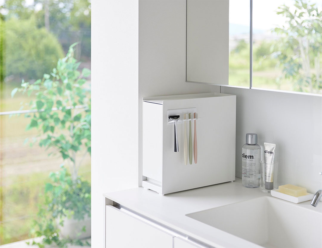 隠せる引き出し収納 タワー ホワイト