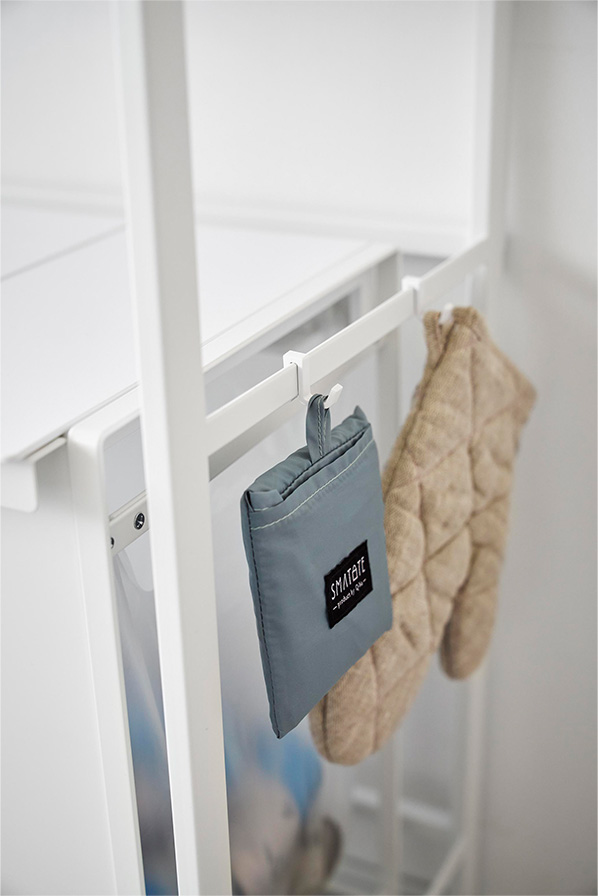 分別ゴミ箱上ラック タワー ホワイト