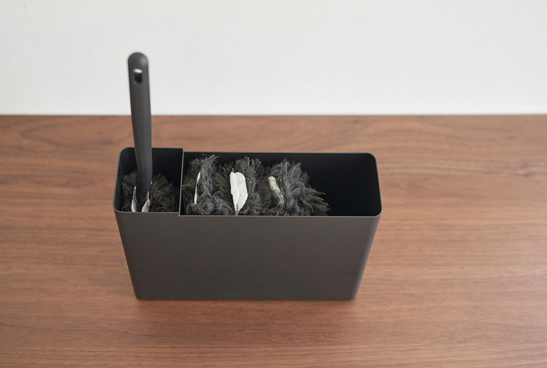 替えモップ入れ付きハンディーワイパースタンド リン ブラウン