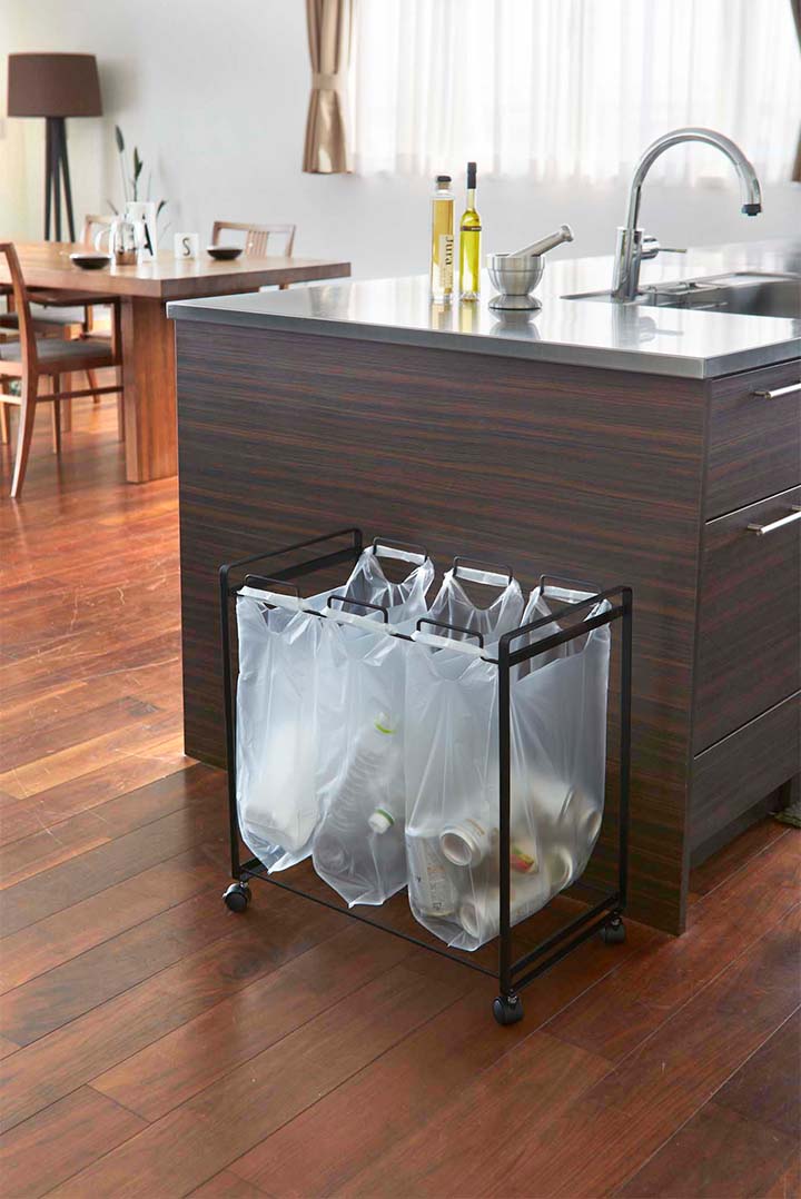 分別ダストワゴン タワー 3分別 ホワイト