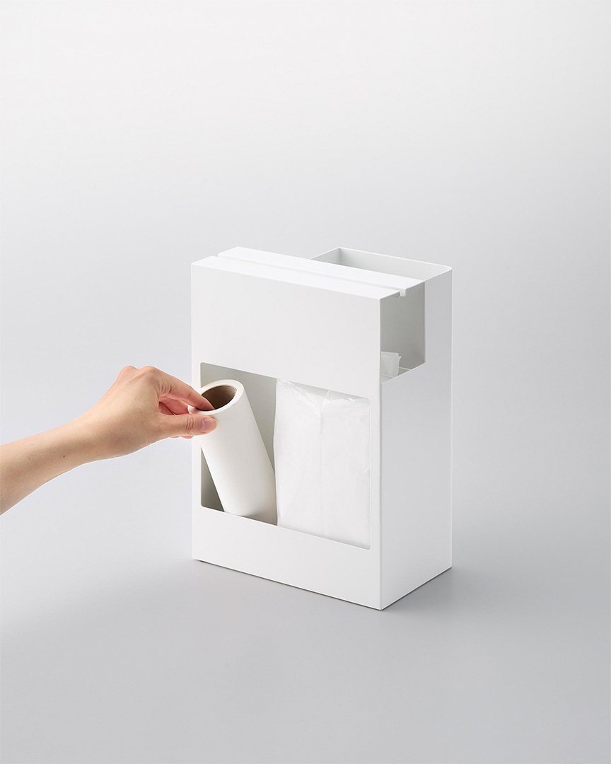 掃除用品収納スタンド プレート ホワイト