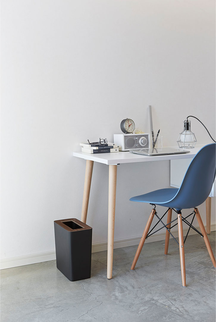 トラッシュカン リン 角型 ブラウン