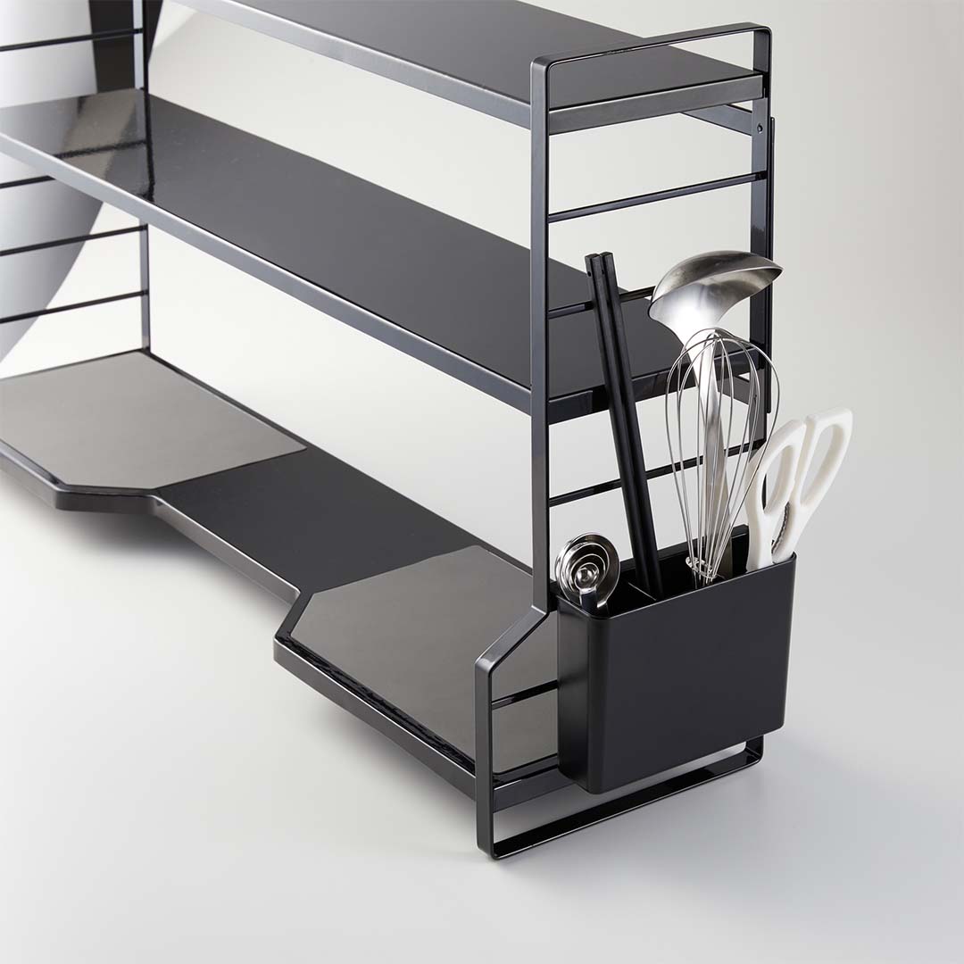 コンロ奥ラック 3段 タワー ホワイト