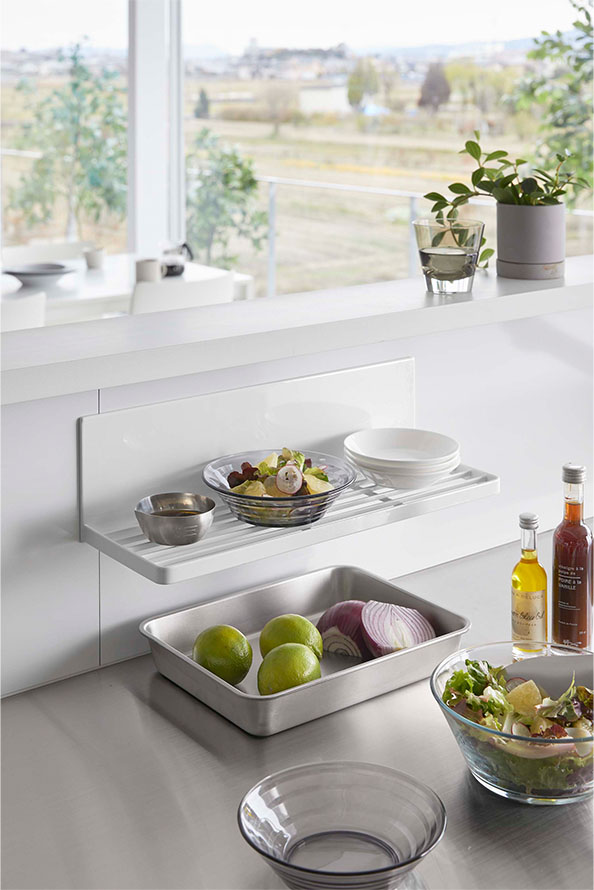 マグネット水切りラック タワー ホワイト