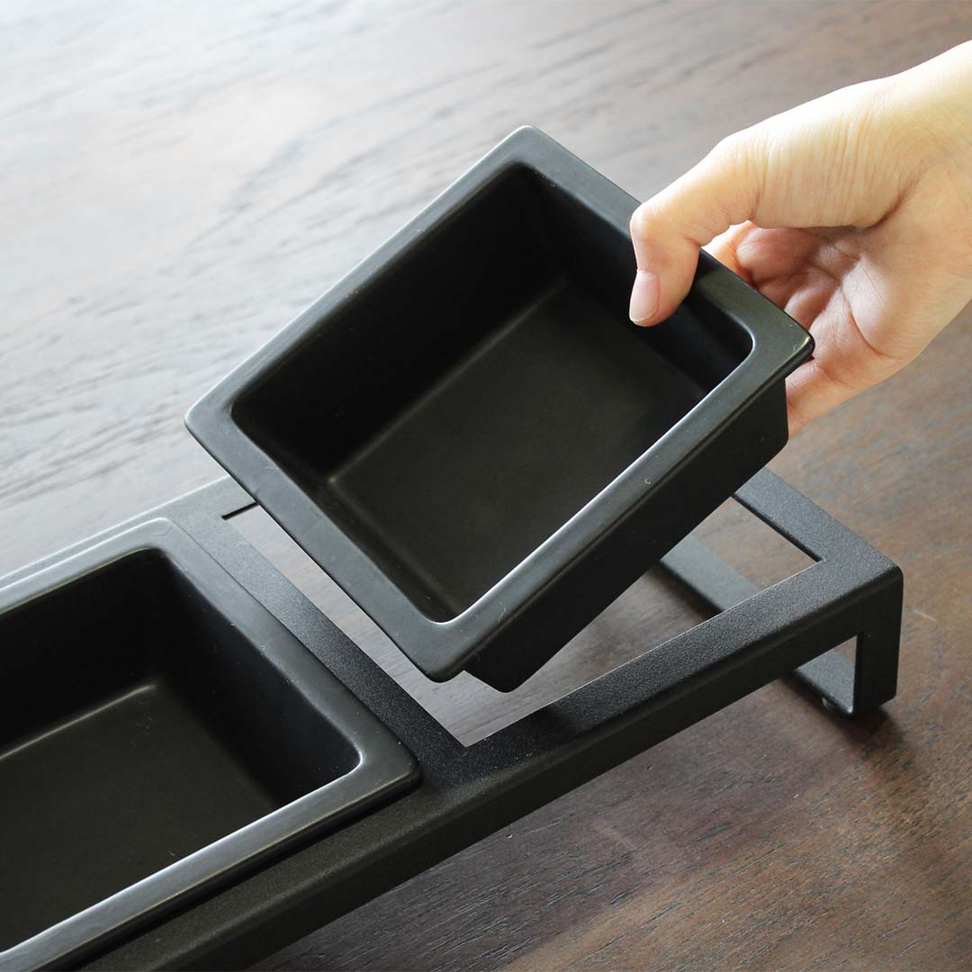 ペットフードボウルスタンドセット タワー ホワイト