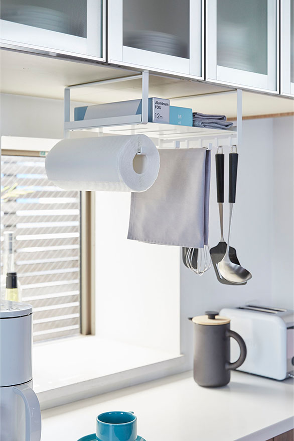 戸棚下多機能ラック プレート ホワイト