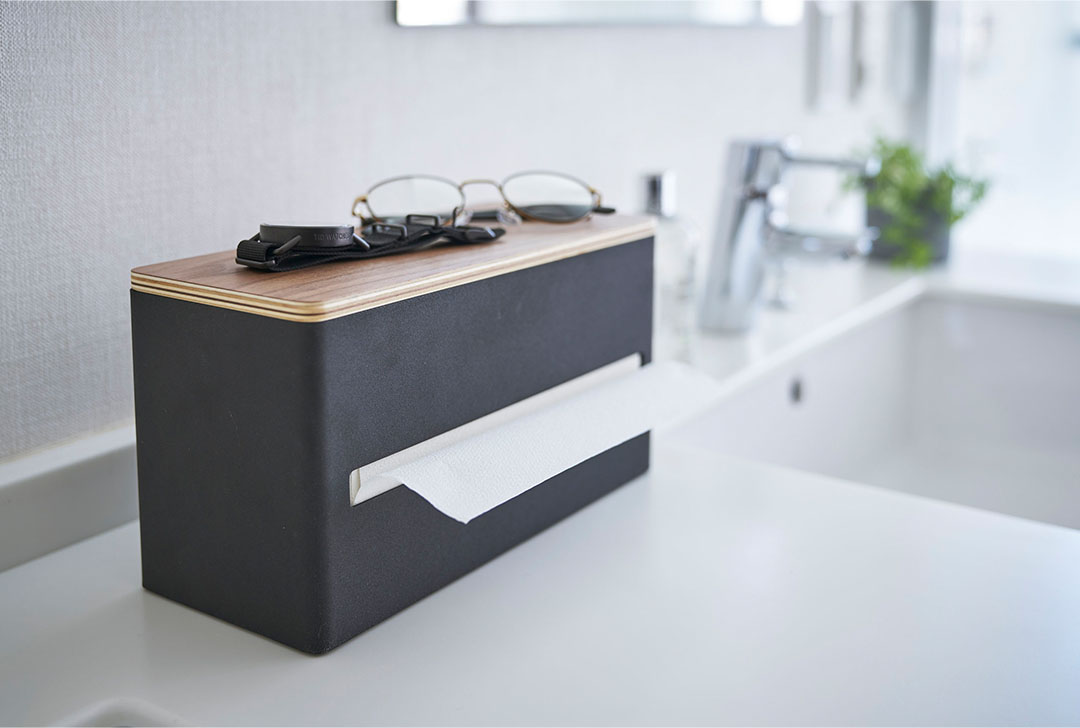 両面ティッシュケース リン ブラウン