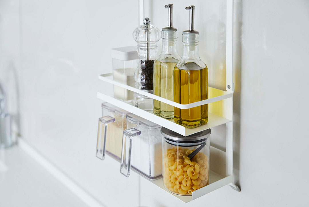 レンジフード調味料ラック プレート 3段 ホワイト