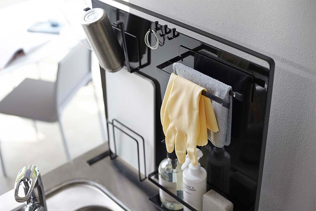 キッチン自立式スチールパネル タワー 縦型 ホワイト