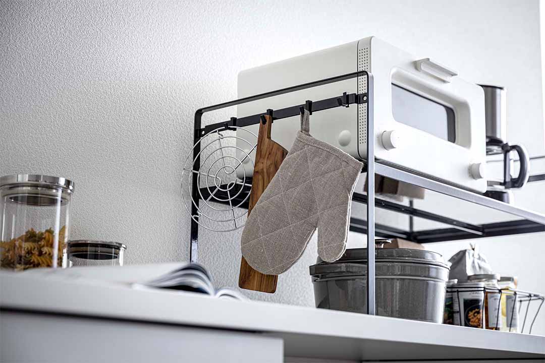 トースターラック タワー ワイド ホワイト