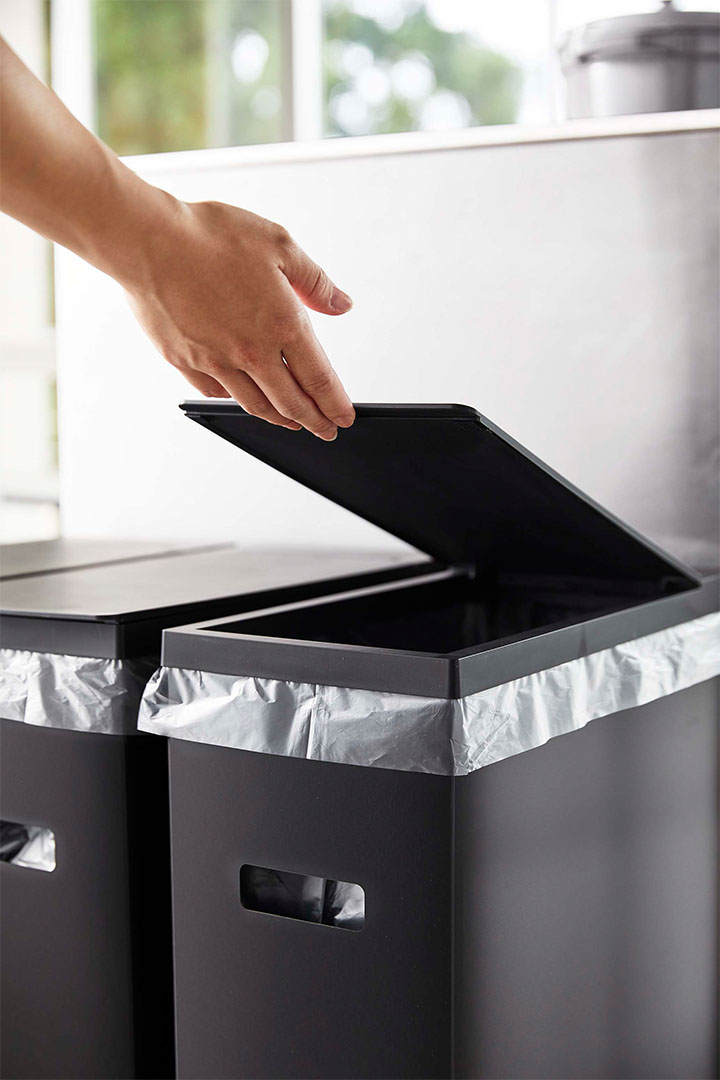 スリム蓋付きゴミ箱 タワー ホワイト