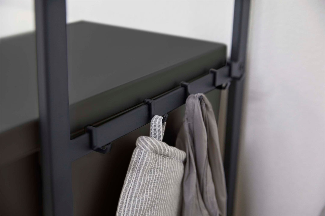 伸縮 ゴミ箱上ラック タワー ホワイト