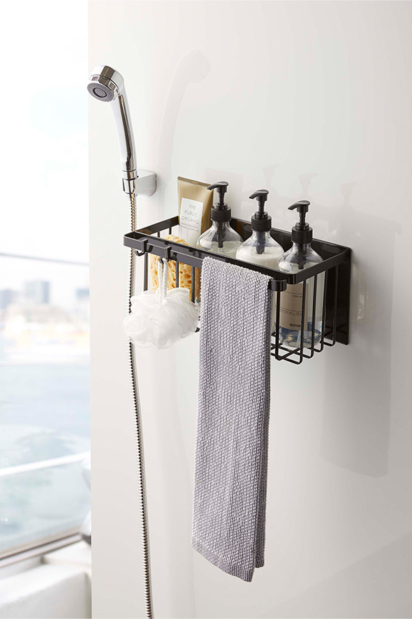 マグネットバスルームバスケット タワー ホワイト