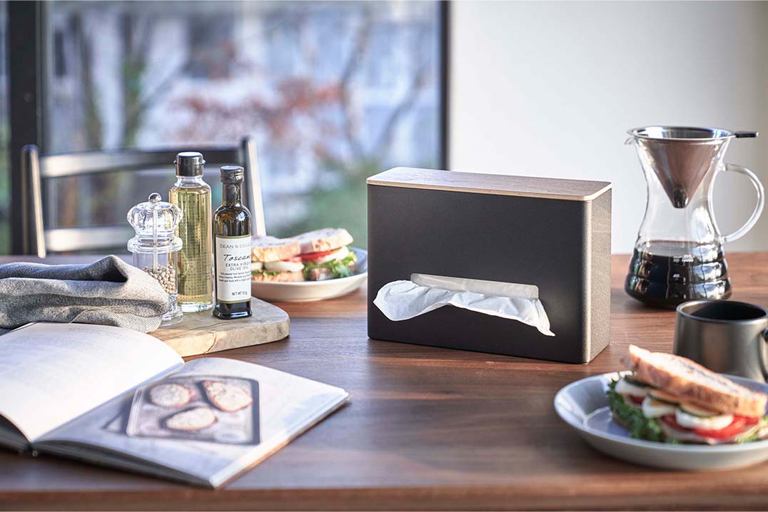 ティッシュ&ウェットシートケース リン ナチュラル