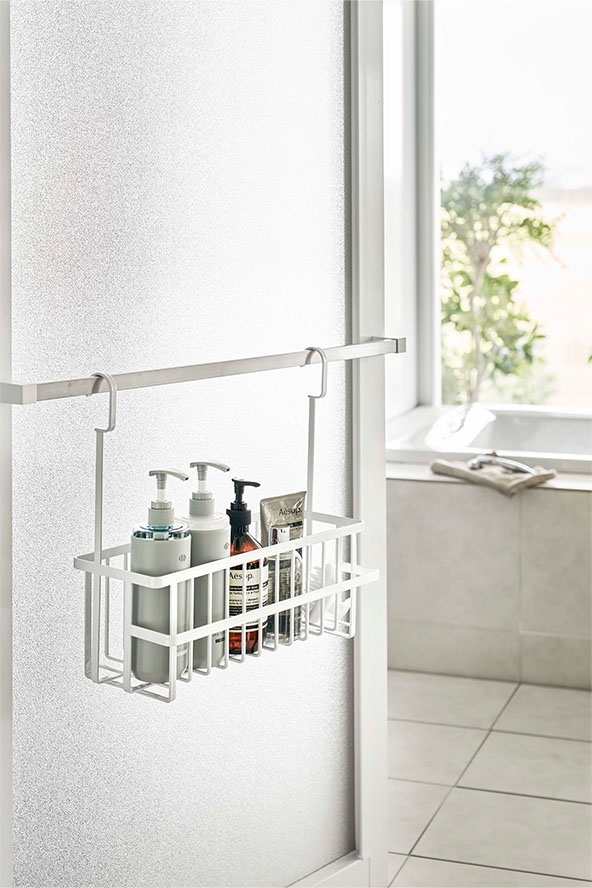 引っ掛けバスルームバスケット タワー ワイド ホワイト