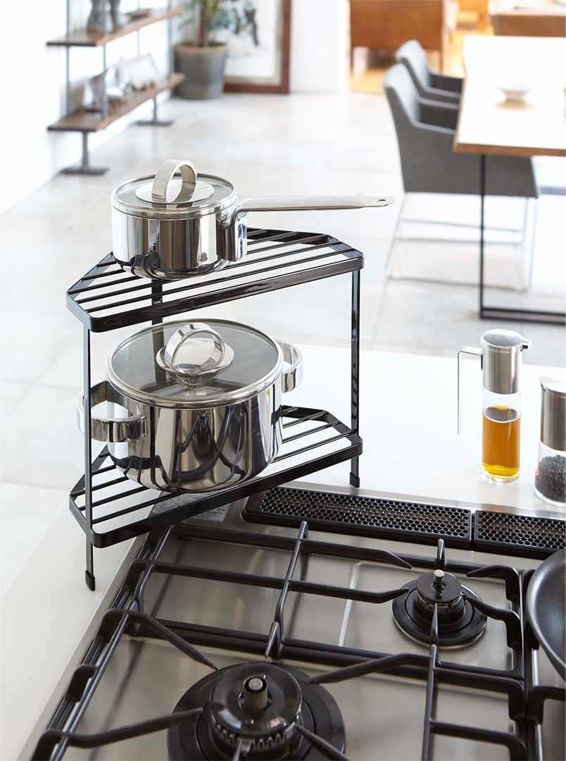 キッチンコーナーラック タワー ホワイト