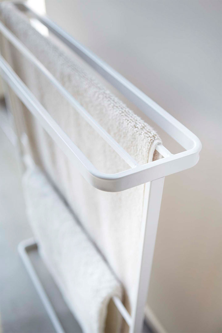 バスタオルハンガー タワー ホワイト