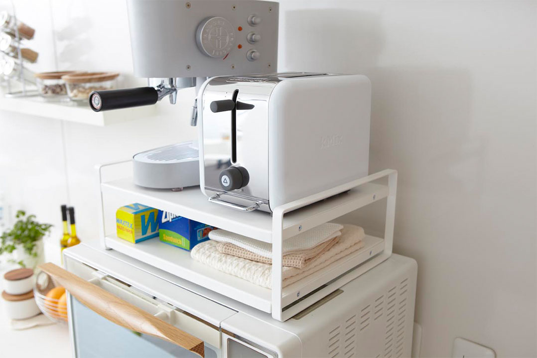 レンジ上ラック タワー ホワイト