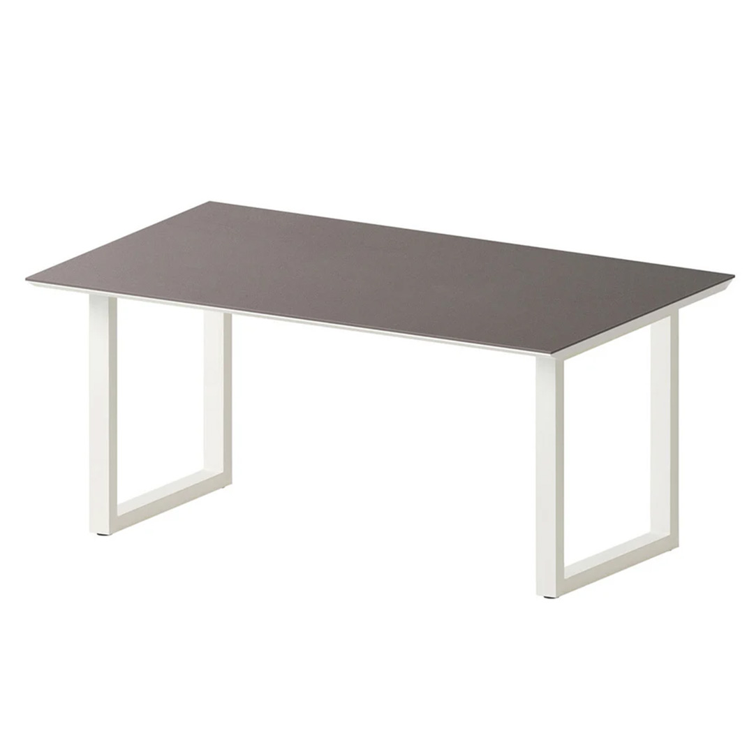 レグル ダイニングテーブル スクエア脚 ホワイト(W135) Bチタンブラック
