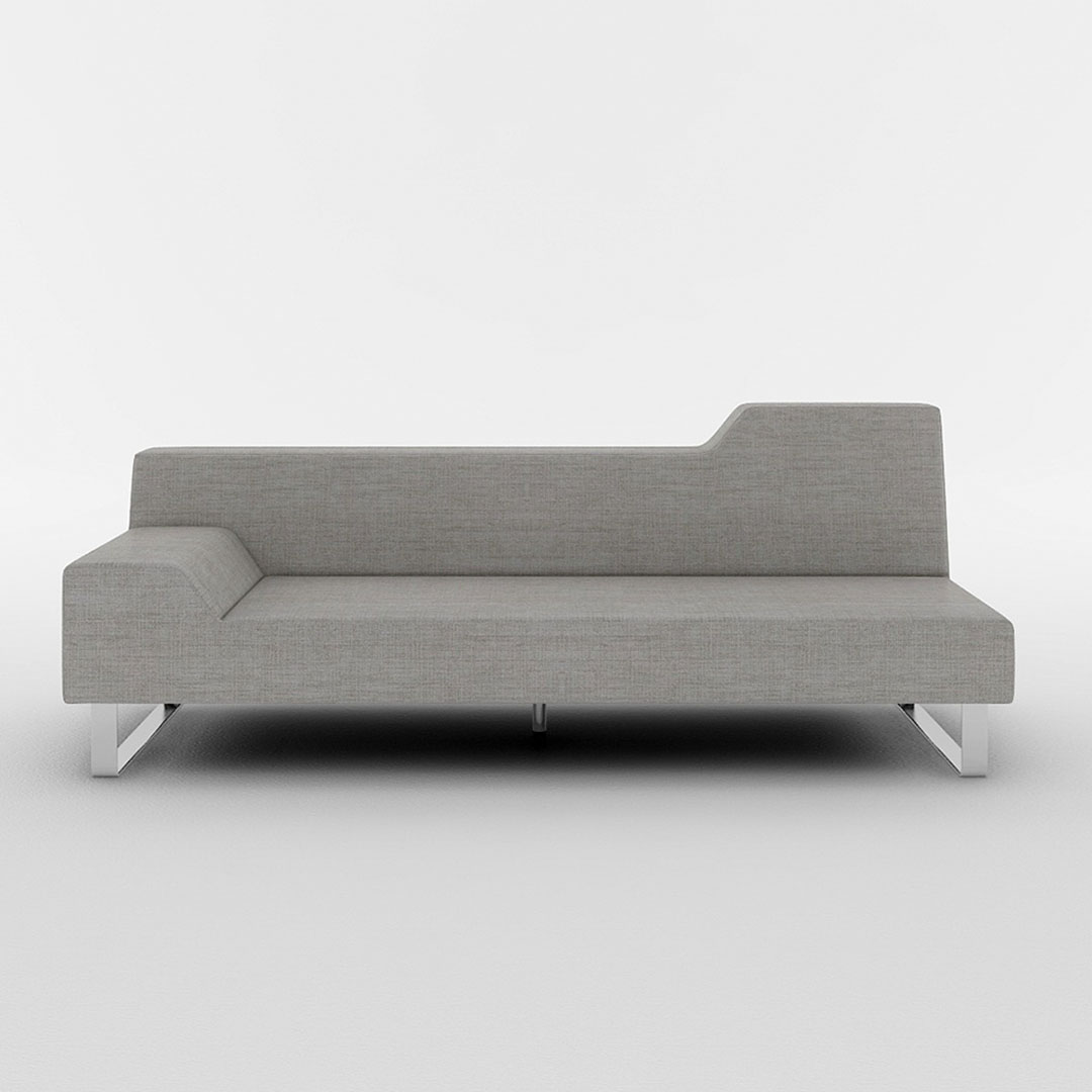 SIESTA 2.5人掛け 右肘付（脚カラー：クロムメッキ） GROUP4-HUネイビー