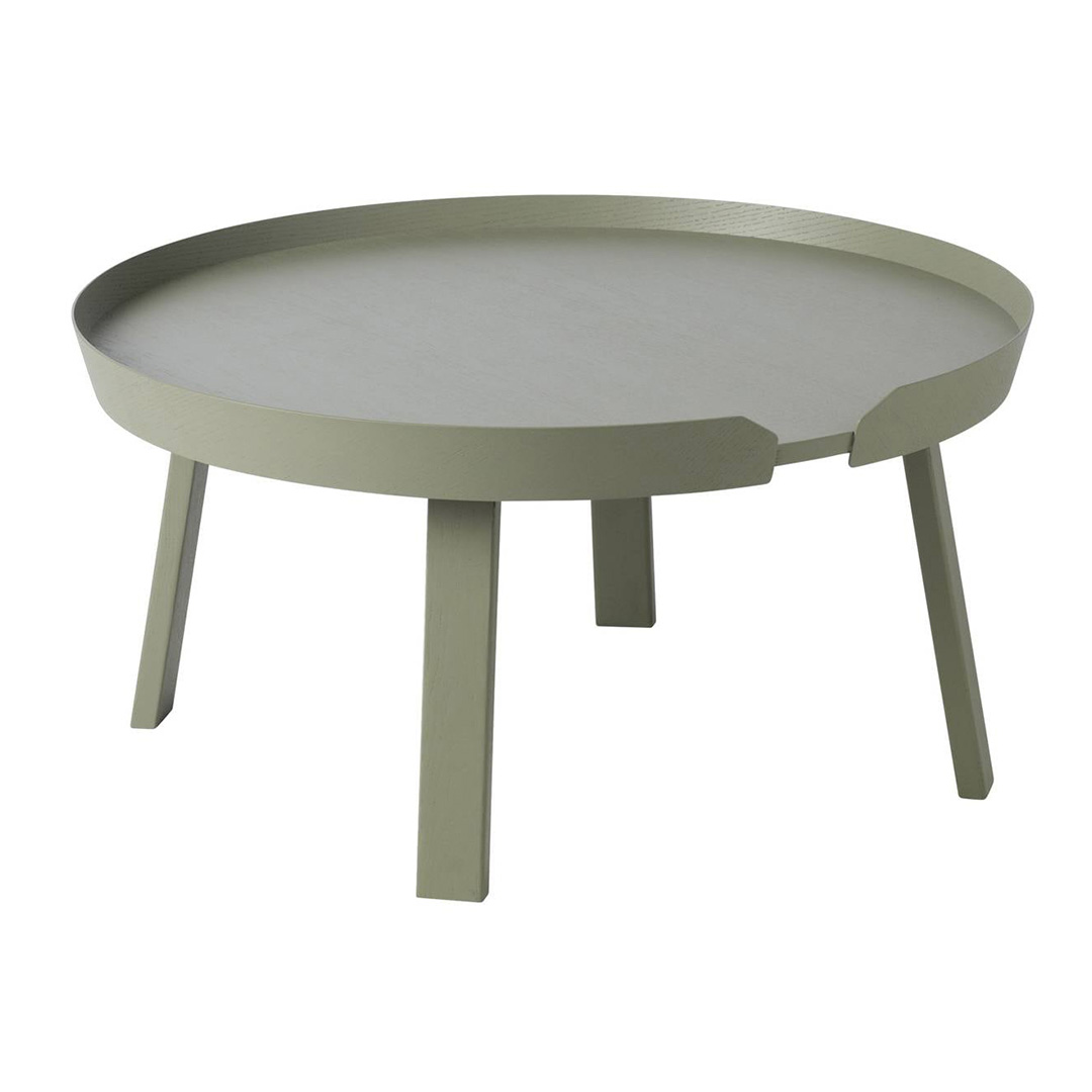 AROUND COFFEE TABLE / LARGE Φ72 stダークブラウン