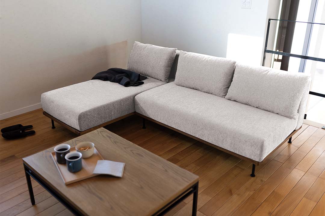 Mote.unit sofa long グレー