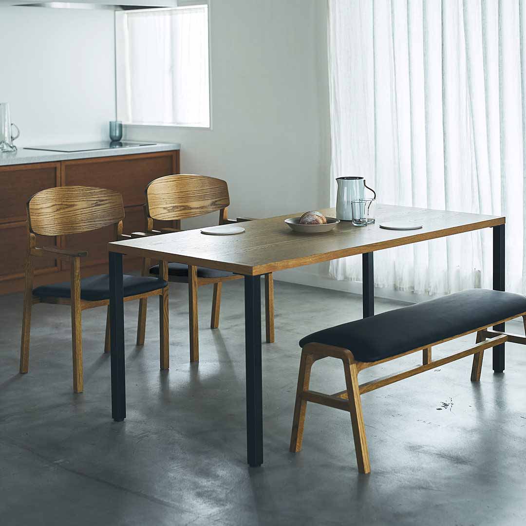 Stam dining bench Msize ブラック
