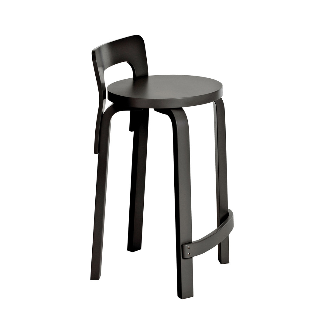 K65 ハイチェア ブラックリノリウム