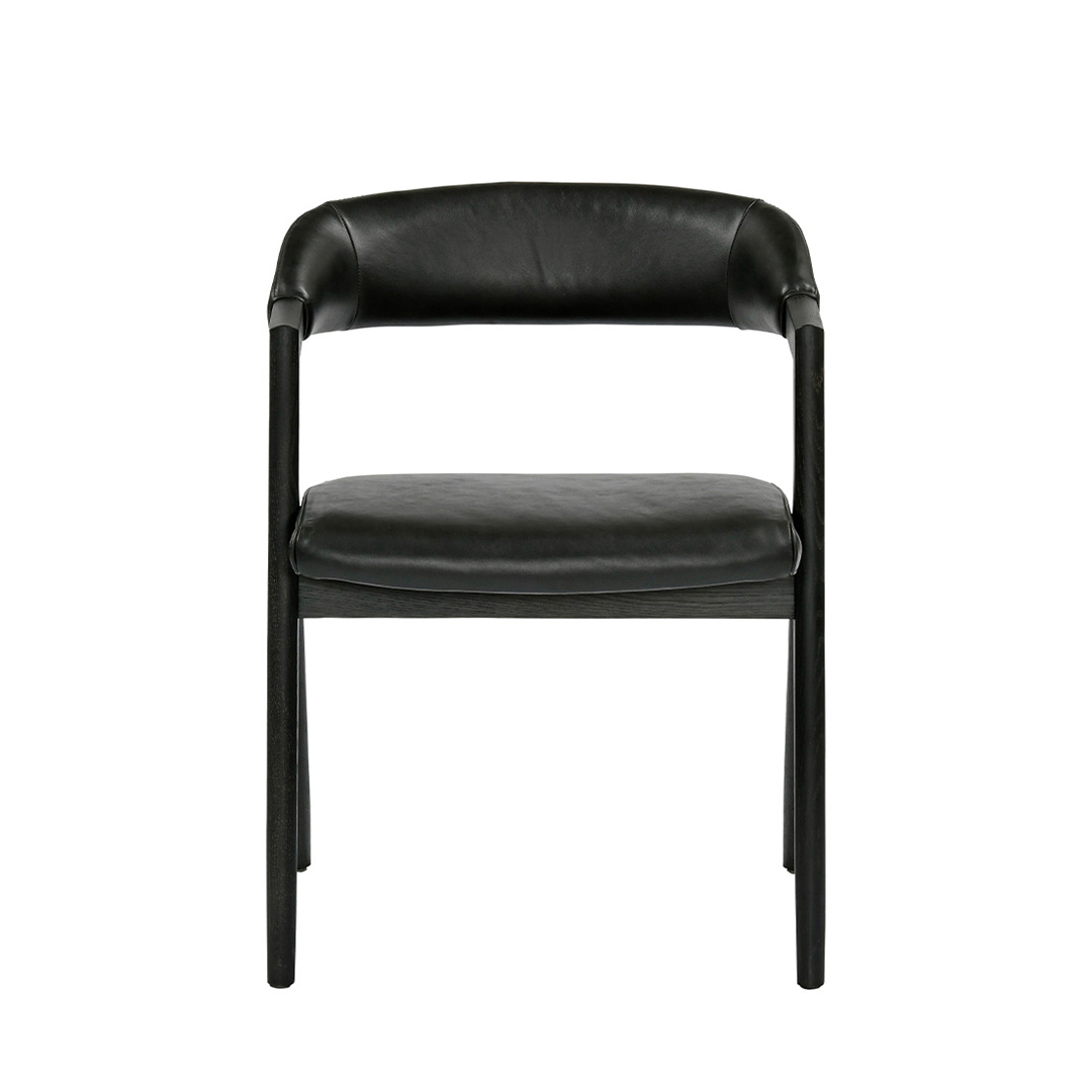 LANNA CHAIR (脚カラー:エボナイズドオーク) エボナイズドオーク / グレーファブリック