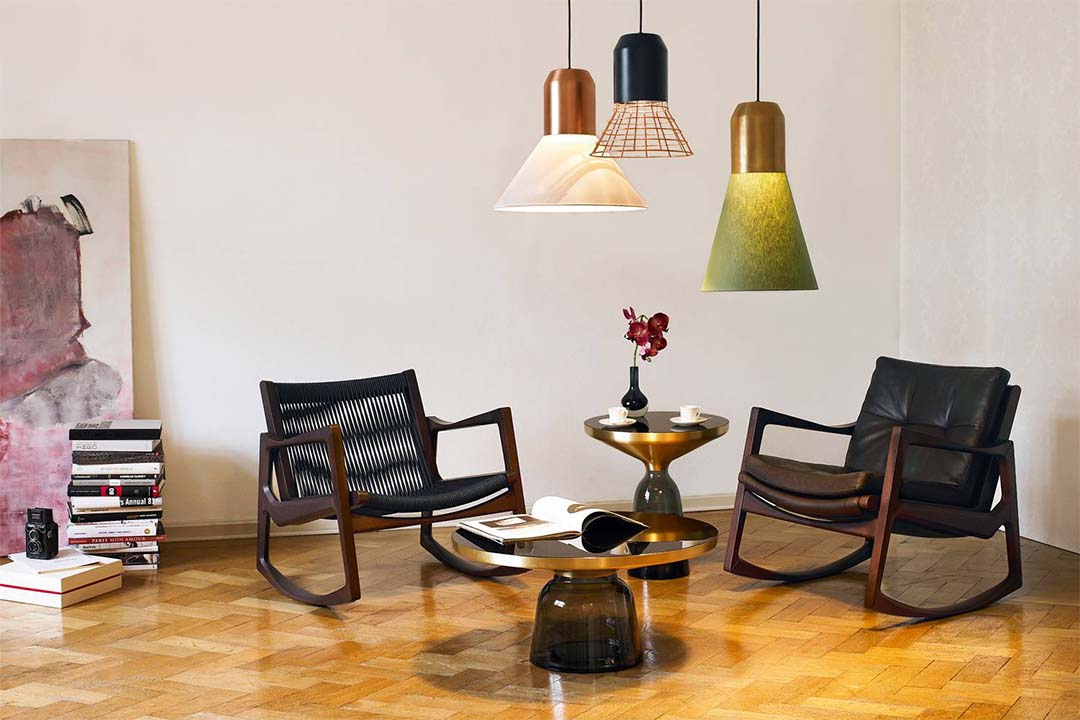 BELL COFFEE TABLE（脚カラー：クオーツグレー） 真鍮