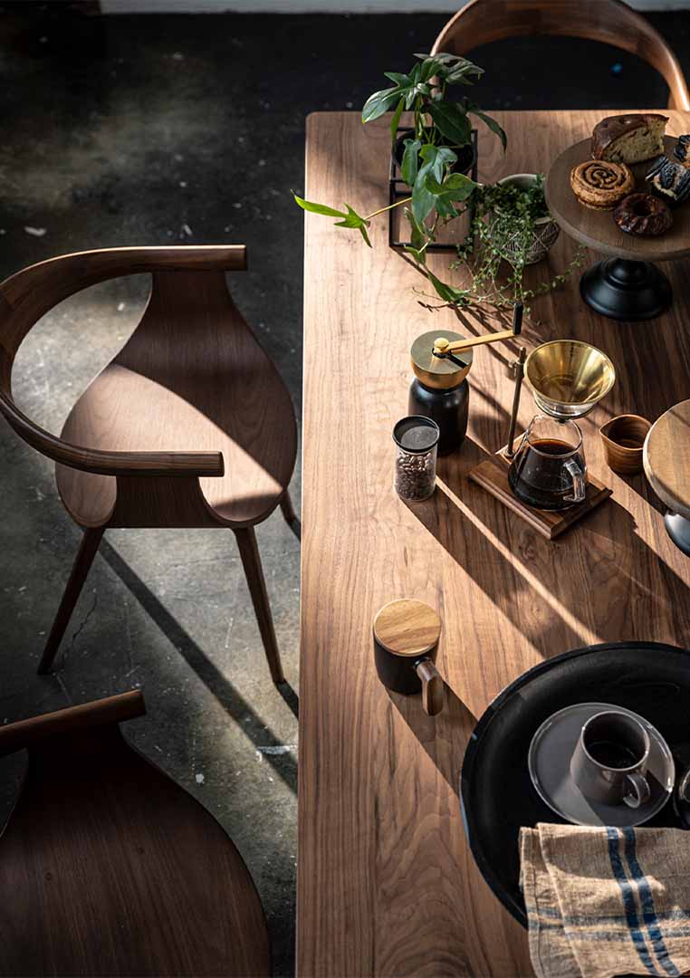 Nagi ダイニングテーブル W1650 ウォールナット