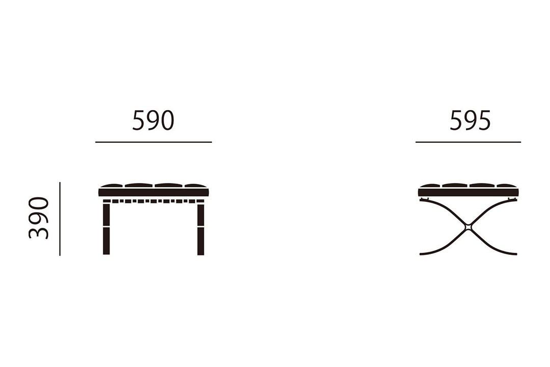 BARCELONA STOOL Relax ダークブラウン