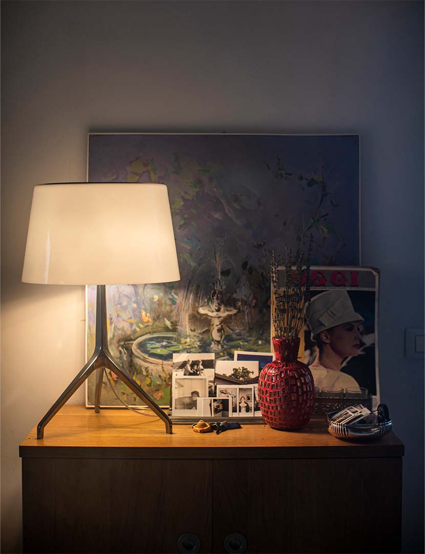 FOSCARINI / Lumiere XXL table（脚カラー：ブラッククローム） white