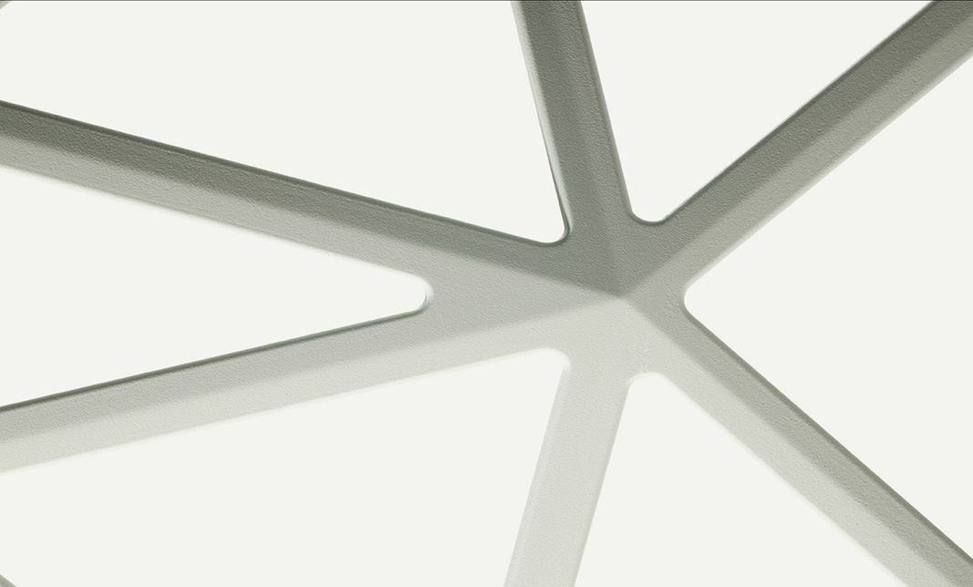 Chair_One Concrete 固定式(脚カラー:ブラック) レッド